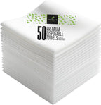 DAVELEN Disposable Large Luxury Towels (50-Count) Spa and Salon Quality Softness for Guests, Clients | Hair, Face, Body Use | Luxurious Comfort, Ecofriendly (050, 32x16 inches)