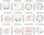 64 PCS Edible Baby Shower Cupcake Toppers Wafer Paper Floral Leaves Welcome Baby Girl Cupcake Picks Edible Love Baby in Bloom Cake Decorations for Gender Reveal Theme Girls Birthday Party Supplies
