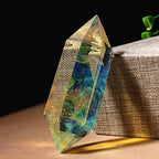 Wixine 1Pcs Natural Citrine Melting Stone Quartz Crystal Obelisk Point Wand Healing Reiki