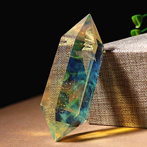 Wixine 1Pcs Natural Citrine Melting Stone Quartz Crystal Obelisk Point Wand Healing Reiki