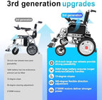 Large Electric Wheelchairs for Adults, Power Motorized Foldable Wheelchairs for Seniors Support 400 LBS,30 Miles Range, Airline Approval & 600W Motors,Portable All-TerrainMotorized Wheelchai (Black)