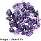Apengshi 1/2 lb（230g） Natural Amethyst Rough Stone Crystal Dream Amethyst Healing Crystal Chakra Raw Stone Meditation Reiki Collection