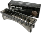 Clipper Guard Holder，Clipper Holder with 10 Slots Barber Accessories Barber Supplies Professional Organizer Hair Clipper Guards Set Fits for Clipper Guard with Color Coded（1/16"-1"）