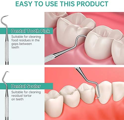 Professional Dental Scraper Tool - Dentist Pick, Medical Stainless Steel, Dental Tarter Scraper for Tooth Stains Remover, Dentist Home Use Tools