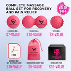 Hard Massage Ball Set - Lacrosse, Peanut, Spiky Ball (Medium Firm) with Carry Bag & eBook Guides - for Trigger Point, Muscle Physical Therapy, Myofascial Release, Deep Tissue Pressure