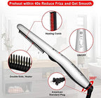 Beard Straightener Comb for Men,Hair Hot Comb,Quick Electric Heated Beard Brush Styler,Travel Portable Styling Comb beard iron, Multifunctional Straightening Brush