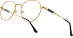 Classic Round Polygon Reading Glasses for Men Women Light Blocking Computer Readers Spring Hinge Metal Frame
