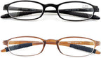 Lightweight Reading Glasses,Flexible(Memory Plastic) Readers, Men and Women