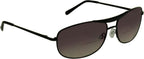 proSPORT Aviator Bifocal Sunglasses +1.50 Black Gunmetal Frame Smoke Lens Bifocal for Men and Women