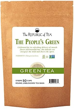 The Republic of Tea The People's Green Tea, 50 Tea Bags (Refill Bag)