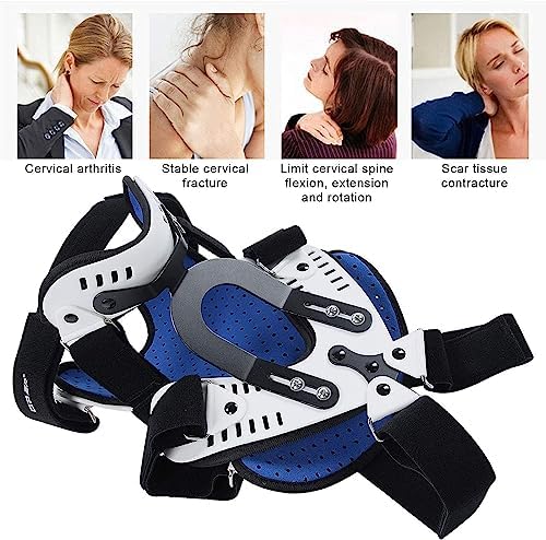 Neck Support Protection Adjustable Cervical Spine Tractor Correction Neck Brace Support Fixation Traction Device for Neck Pain Relief Neck Support Decompression