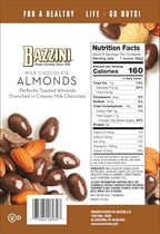 Bazzini Milk Chocolate Almonds, Gourmet Almonds Coated in Rich Milk Chocolate, Kosher, Since 1886 Gourmet Nut Snack, Made in USA (10oz Pouch)