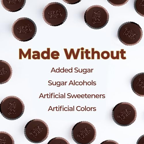 ChocZero Dark Chocolate Peanut Butter Cups, Vegan, Sugar Free, Low Carb Snack, High Fiber, Keto Friendly, 32 Total Cups (4 Ounce, Pack of 4)