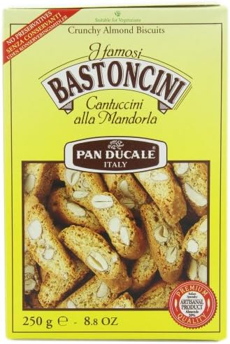 Pan Ducale Bastoncini Almond Biscotti, 8.8-Ounce Boxes (Pack of 6)