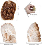 Sportmusies Natural Citrine Crystal Cluster Mineral Specimen Home Decoration, Irregular-Shaped Raw Stone for Fengshui Healing Meditation, 1.1-2.48 inches