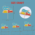 Here Comes The Son Baby Shower Cake Topper - Boho Sunshine Wooden Cake Topper,Boy Retro Sun Party Deco (SON TOPPER)