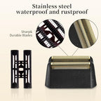 1 Pack Professional 5-Star Series Finale Shaver Replacement Foil & Shaving Bar Assembly Compatible with Wahl Shaver Models 7031-100,7043-100 Ultra Close Shaving Replacement Cartridges, Gold (Black)