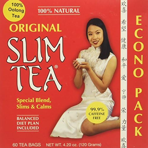 4 Pack of 60 Count Tea Bags Hobe Laboratories Slim Tea - Original