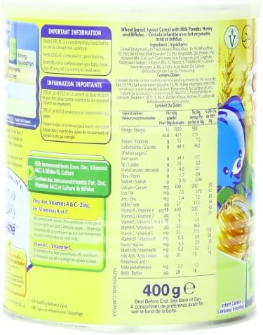 Nestle Cerelac, Honey and Wheat with Milk (From 12 Months), 14.11-Ounce Cans (Pack of 4)