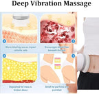 Body Sculpting Machine Electric Cellulite Massager 3 Pads, Handheld Full Body Massage Machine for Back/Abdomen/Butt/Leg/Arms Deep Massage Relax with Rotaion Vibration Body SPA (White)