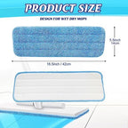 40 Pack Microfiber Mop Pads Machine Washable Cleaning Flat Mop Head Replacement Reusable Household Pads for Hardwood and Hard Surface Floor Cleaning and Scrubbing