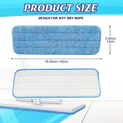 40 Pack Microfiber Mop Pads Machine Washable Cleaning Flat Mop Head Replacement Reusable Household Pads for Hardwood and Hard Surface Floor Cleaning and Scrubbing