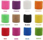 First Aid Self Adherent Cohesive Bandages, First Aid Tape Cohesive Wrap Bandage, Colorful Bandages(2 inches x 5 Yards,12 Packs,Colorful)