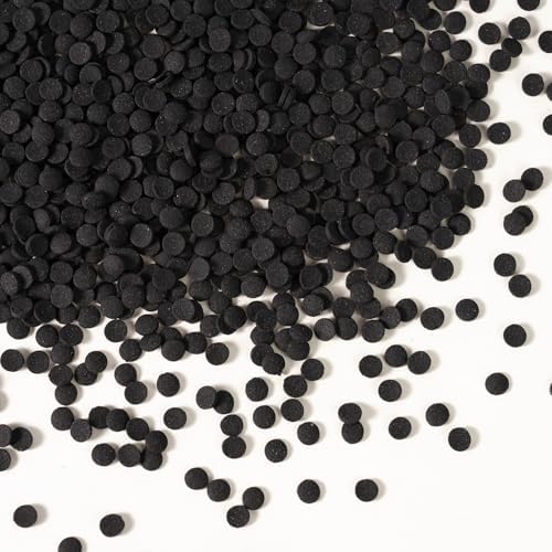 Black Sprinkles, Black Confetti Sprinkles for Cake Decorating, Round Sprinkle for Cupcakes, Ice Cream, Donut, Cookies, Chocolate(120g/4.23oz)