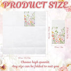 100 Count Linen Feel Wildflower Napkins Spring Flower Disposable Cloth Like Napkins Prefolded Floral Hand Towel with Built-in Flatware Pocket Cocktail Napkin for Wedding Baby Shower Supplies
