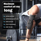 POWERLIX 2Pack Elbow Orthopedic Brace Compression Support (Pair) - Elbow Sleeve for Tennis, Golfer’s, Bursitis, and Sprains, Arthritis, Tendonitis. Pain Relief(Black, L)