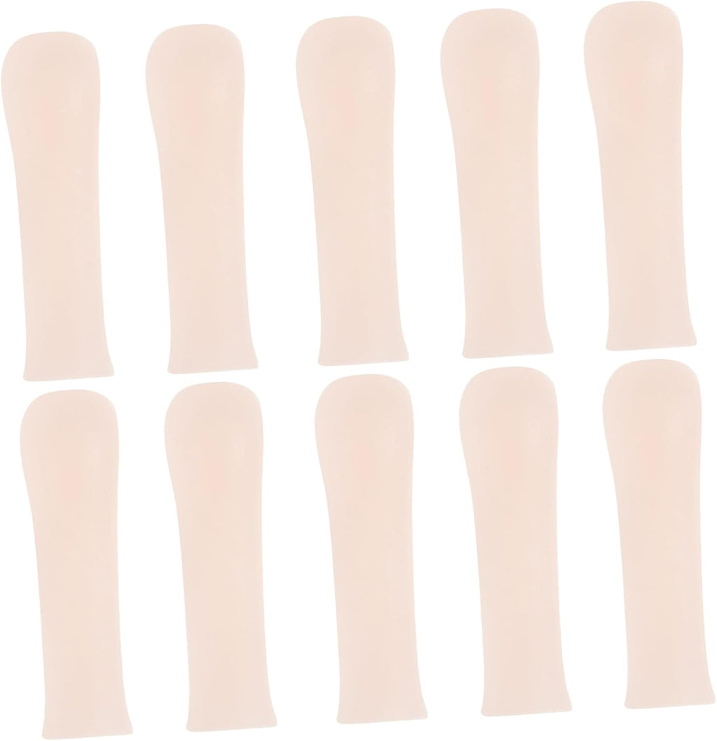 FRCOLOR 10pcs Ear Scoop Tips Silicone Ear Cleaner Replacement Tips Visual Cover for Earwax Removal Family Use Reusable