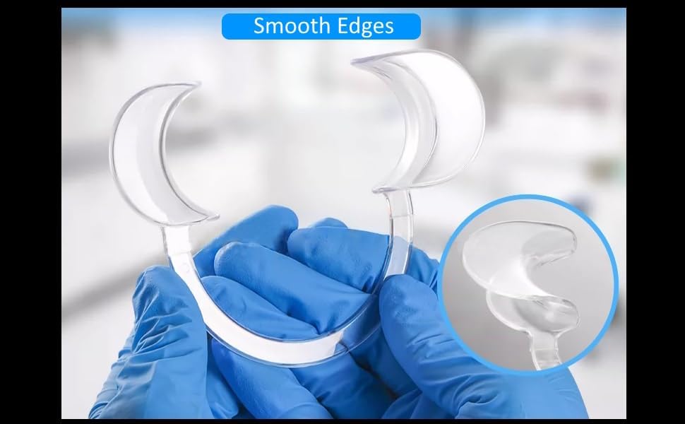 20-Pack (Size Small) - Dental C-Shape Oral Cheek Mouth Lip Autoclavable Retractor Opener for Dental Procedures, Teeth Whitening or Fun Challenge Games