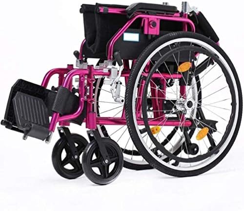 Wheelchair Ultralight Folding Transport Chair for Adults Outdoor Sports Portable Attendant Self Propelled Wheelchair Lightweight Mobility Device for The Elderly Disabled Can Bear 200kg wheelchairs