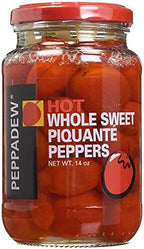 Peppadew® Sweet & Spicy Juanita Piquante Peppers, 14 Ounce (400g) HOT, Whole – Gluten Free & Vegan, [Pack of 2]