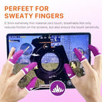10 Pack Silver Fiber Dedales Gamer Anti Slip Sweat Proof Gaming Finger Sleeves Cots Mobile Phone Gloves Guantes para Durable Thumb Covers for Pubg (Rose Red10-Pack + Storage Box)