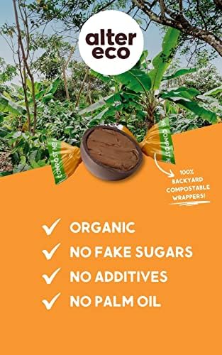 Alter Eco | Salted Caramel Truffles | 58% Pure Dark Cocoa, Fair Trade, Organic, Non-GMO, Gluten-Free Dark Chocolate Truffles (10 Count (Pack of 1))