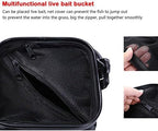 Drasry Foldable Fishing Bait Bucket EVA Fish Bait Shrimp Minnow Bucket Live Well Multi-Functional Fish Bucket (Black)