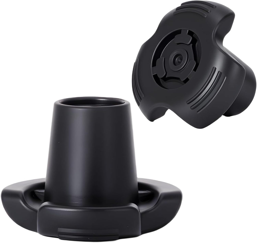 2PCS Cane Tips, 3/4 Inch Upgrade Heavy Duty Rubber Crutch Tips, Replacement Rubber Cane Tips with Metal Washer for Most Walking Canes, Crutches, Folding Canes or Walking Stick