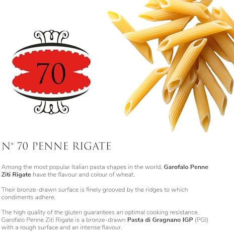 Garofalo - Premium Durum Wheat Semolina Penne Rigate Pasta, Italian Made, Bronze-Drawn, Al-Dente, One-Ingredient Pasta (4 pack)