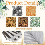 100 Pieces Jungle Safari Animal Print Party Disposable Animal Napkins Safari Napkins for Baby Shower Birthday Party, 5 Styles