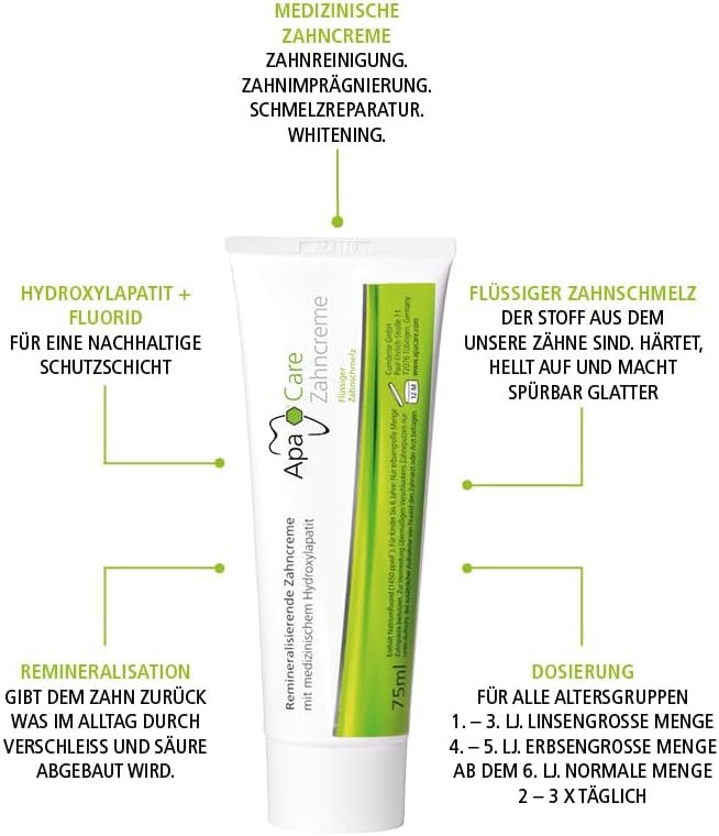 Apacare Remineralizing Toothpaste 75ml, Pack of 3 (3X 75ml)