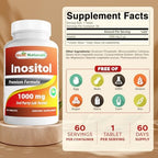 Best Naturals Inositol 1000 mg 60 Tablets