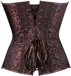 Grebrafan Sexy Zip Plus Size Steampunk Pirate Bustier Corsets for Women
