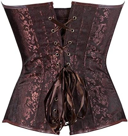 Grebrafan Sexy Zip Plus Size Steampunk Pirate Bustier Corsets for Women