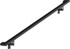 Modern Aluminum Handrail Complete DIY Kit – Matte Black with Adjustable Wall Mount Brackets Included (4' Length)