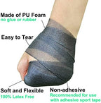 ADMITRY Pre Wrap Tape Athletic,3 Rolls X 22 Yards Black Prewrap,Headbands for Hair,Foam Underwrap Sports Wrap