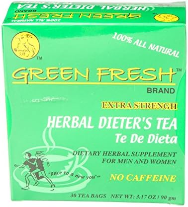 Green Fresh Extra Strength Herbal Dieters Tea (30 Count), 2.11 Ounces