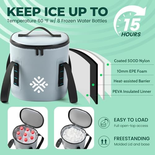 Ice Machine for Knee After Surgery w/Compression, Cold Therapy Machine for Hip Replacement, Cryo Cuff Wrap Pack for Shoulder Recovery, Cold Cooler Water System(Gray)