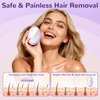 Crystal Hair Eraser for Women and Men, Reusable Crystal Hair Remover Painless Exfoliation Epilators Hair Removal for Women, Magic Hair Eraser for Back Arms Legs (Violet)