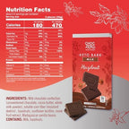 ChocZero Milk Chocolate Hazelnut Bark, No Added Sugar, Low Carb, High Fiber, Keto Friendly, No Sugar Alcohols (4 Count, 3.2oz Boxes)